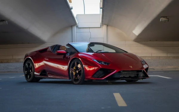  Maroon Lamborghini Huracan Evo Spyder Photo 