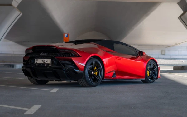 Maroon Lamborghini Huracan Evo Spyder Photo 