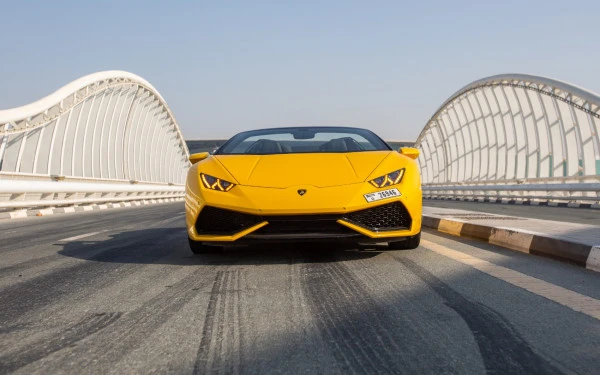  Yellow Lamborghini Huracan Spyder Photo 